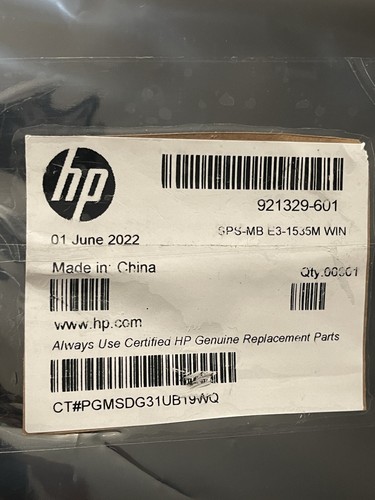 HP Motherboard E3-1535M WIN 921329-601 NEW - Picture 2 of 2