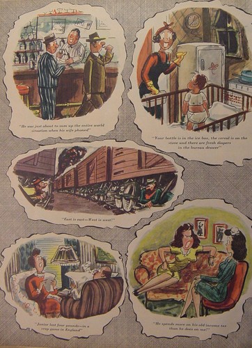 1944 Original Esquire Art WWII Era Large collection of ESQUIRE CARTOONS! - 第 1/6 張圖片