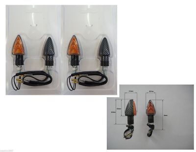 FCC- CARBON BLINKER LAMPE KURZ ZUGELASSEN 62x31mm für ALLE MOTORRÄDER HONDA