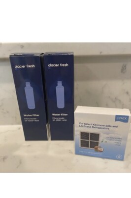Glacier Fresh GF-1000P Water Filtee LG-1000P(2 Pack)+ Set 4 Items