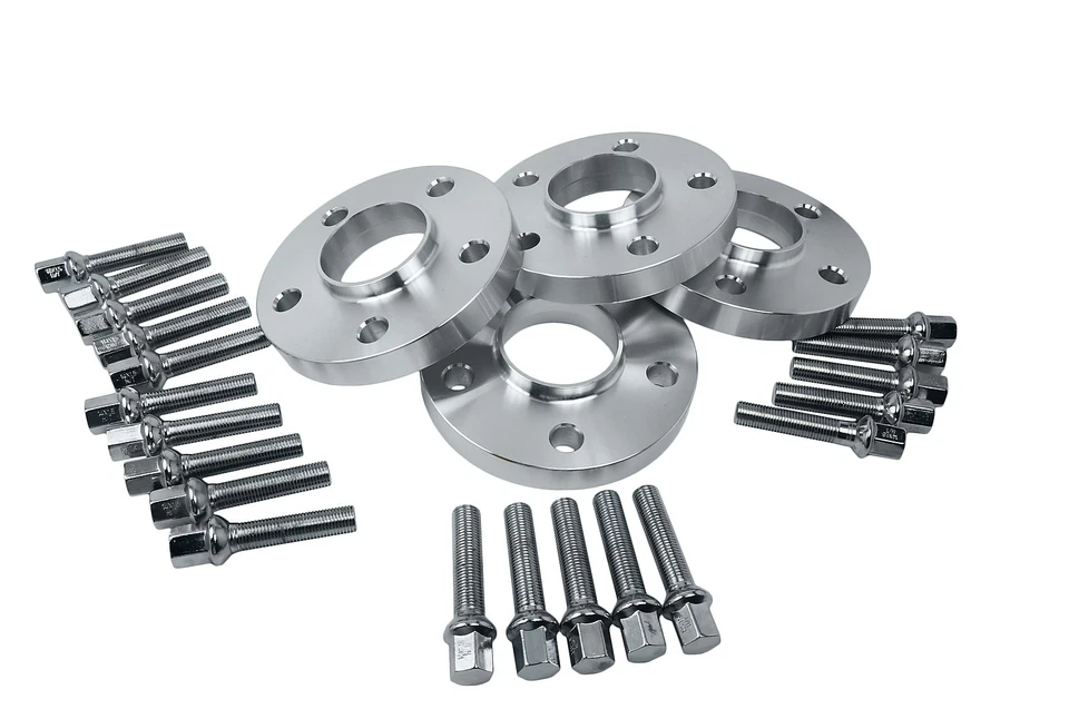 4 Pc Audi New Model 15 MM & 20 MM Wheel Spacers Pattern 5x112 C.B 66.6 W/ Bolts - Image 2 of 4