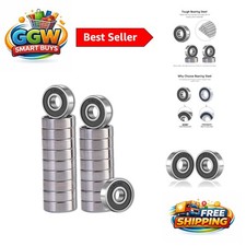 20 Pcs 608 2RS High Precision Ball Bearings for Skateboards Small Machinery