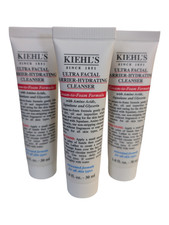 3 x Kiehl's Ultra Facial Barrier-Hydrating Cleanser Cream to Foam 1fl oz, Ea