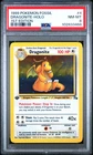 INCOMPLETE (MIRROR) HOLO ERROR Dragonite 4/62 1st Edition Pokemon Fossil PSA 8