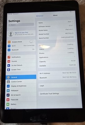 Apple iPad Mini 2 ME276LL/A, 16GB, Space Gray Tablet