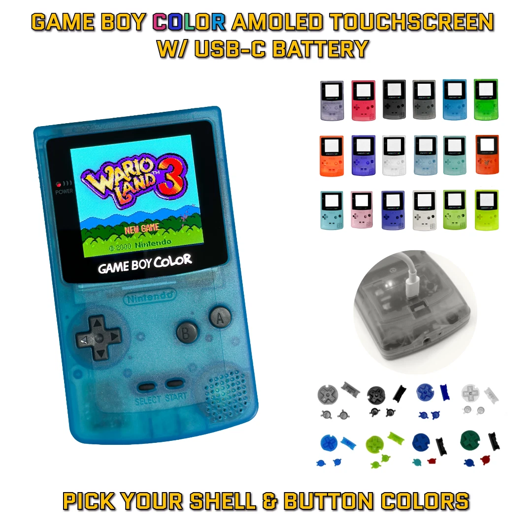 ES- PHONECASEONLINE CARCASA GAMEBOY COLOR MARIO CLEAR NUEVA