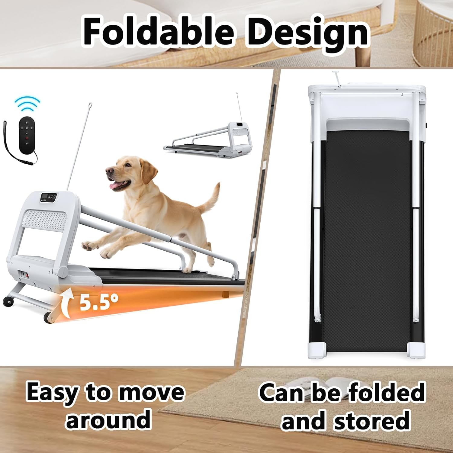 Dog Treadmill for Small Medium Dogs,Pet Running Machine,Dog Indoor Pacer Remote