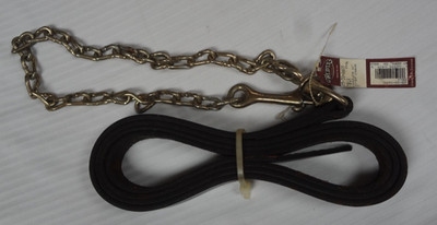 VINTAGE WEAVER LEATHER BLACK 30'' LEAD WITH 7'' CHAIN NEW *NEEDS CONDITIONER
