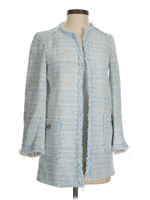 Zara Basic Women Blue Coat S
