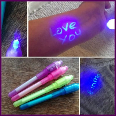 Luminous Light Pen Magic Purple 2 In 1 UV Black Light Combo Drawing Invisible