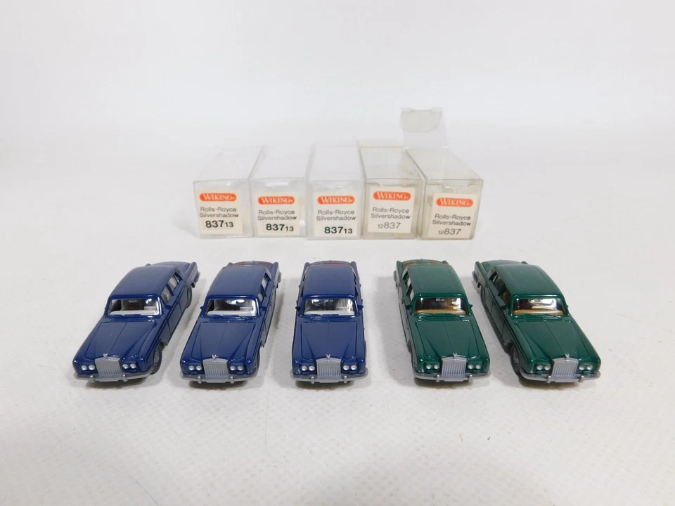 5x wiking H0 1:87 Rolls-Royce Silvershadow: 12 837 + 837 13 Mint + Box # - Immagine 4 di 4