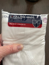 Jockey Full Rise Briefs 3 pack new pack size 38 Y- front fly 2004 100 cotton