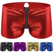Fashionable Male Panties Wet Look Underwear Boxer Brief Shorts Colors