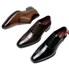 Men's Formal Business Shoes, Comfortable Leather Wedding Commuting Flat Shoes