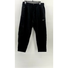 ADIDAS Men's Black Elastic Waist Pull-On Relaxed Active Sweatpants SZ L