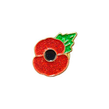 Shining Purple Poppy Flower Military Soldier Enamel Pin Badge Brooch