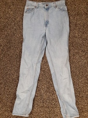 Vintage Levis Jeans 15951 Relaxed Tapered Leg Orange Tab Light Wash Size 12 Long