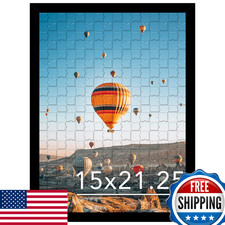 JCJMY 15x21.25 Black Puzzle Frame Wall Hanging for Puzzles, Photos, Posters