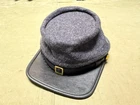 CIVIL WAR CS CSA CONFEDERATE INFANTRY GREY WOOL  KEPI CAP-MEDIUM