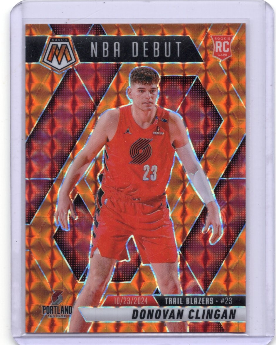 2024-25 Panini Mosaic Donovan Clingan Orange Mosaic Rookie /249 #261