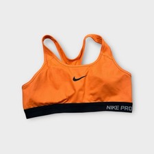 Orange Nike Pro Dri-Fit Athletic Sports Bra Women's Size M Medium