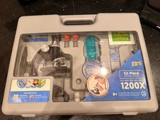 AmScope Kids Microscope Set 120X-1200X Zoom 52-Piece Kit with Extra Slides