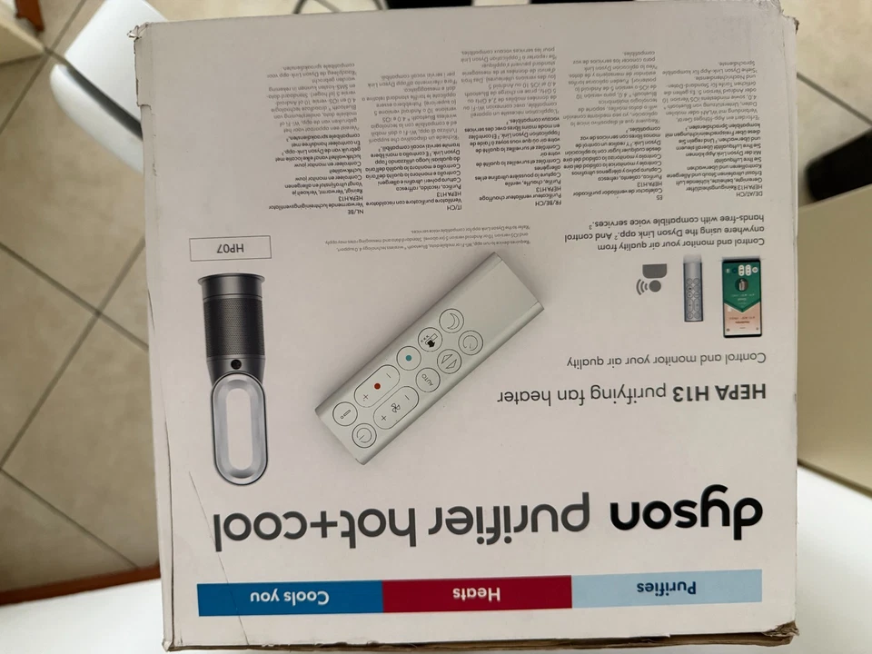 Dyson Pure HP7A Hot+Cool Autoreact Purificatore Aria - Bianco/Nichel HP07 - Immagine 2 di 4