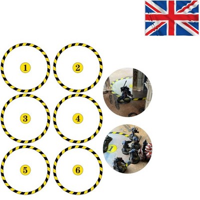 Wargame Objektiv Punkt Marker - 6 Stück Gelb Set für klare Definitionen