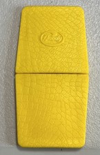 VTG Goody Hair Pick With Safety Cover Yellow Metal Teeth Textured Case. RM