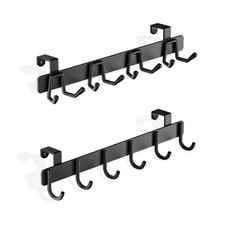 2-Pack Over The Cabinet Door Hook for 3/4'' Thick Doors Rack Hanger