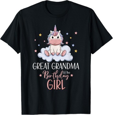Unicorn Great Grandma Of The Birthday Girl Matching Family T-Shirt