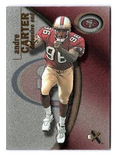 2001 E-X Football Card #91 Andre Carter/1250 Rookie (RC). rookie card picture
