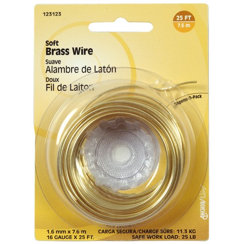 Hillman Hobby Wire Brass (#16 x 25') 25lb 123123