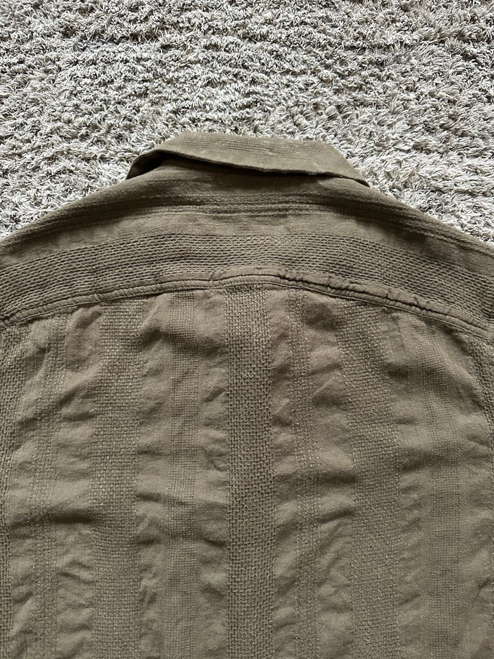 Abercrombie And Fitch The A&F Summer Linen Blend Knit Button Shirt Adult Small - Image 4 of 4