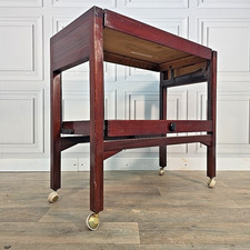 Carrello da tavolo vintage metamorfico - carrello da tè bar pieghevole - art deco legno retrò