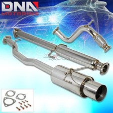 4.5muffler Tip Stainless Steel Exhaust Catback System For 94-97 Accord 2.2l L4