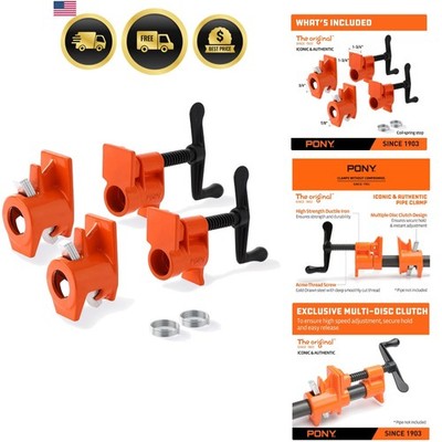 2-Pack 50 Wood Gluing Pipe Clamp Fixture for 3/4 Inch Black Pipe