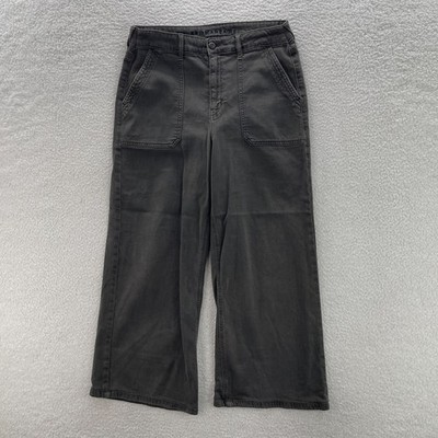 American Eagle Jeans Womens 31x27* Gray Super High Rise Baggy Wide Leg Military