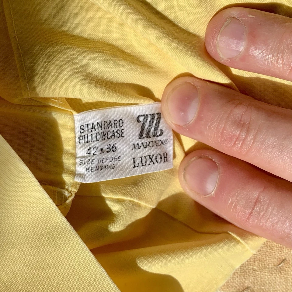 5 fundas de almohada de colección Martex Hanae Mori años 70 amarillas firmadas mariposa estándar Foto 4 de 4