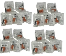 Lot of 20 – Monoprice Cat5e RJ45 Toolless Keystone Jack – Orange – NOS