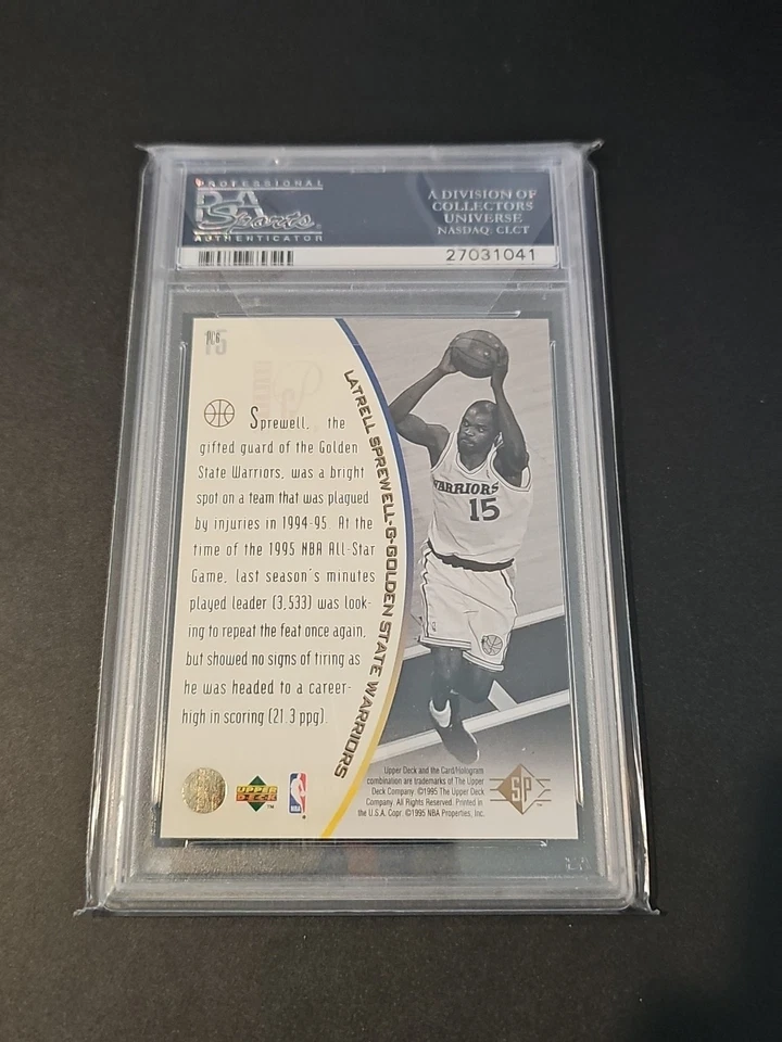 PSA 10 GEM MINT Latrell Sprewell 1994 SP Premium Collection #PC6 Warriors - Image 2 of 2