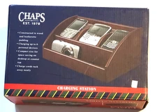 Chaps Wood And Leatherette Padding Charging Station OPEN BOX