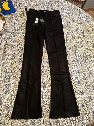 PAIGE Women’s High Rise Laurel Canyon Black Fog Luxe Jeans 27 NWT Stretch