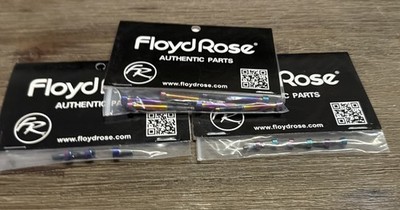 Floyd Rose Screw Set - Burnt Chrome With 5 Assd. Celluloid Guitar Picks