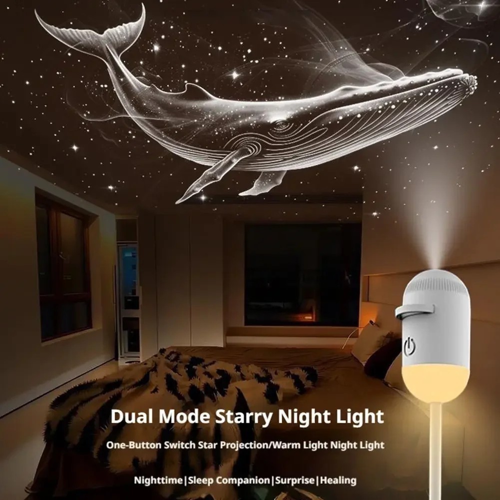 Starry Sky Aurora Galaxy Projector Night Light HD 360° Rotating