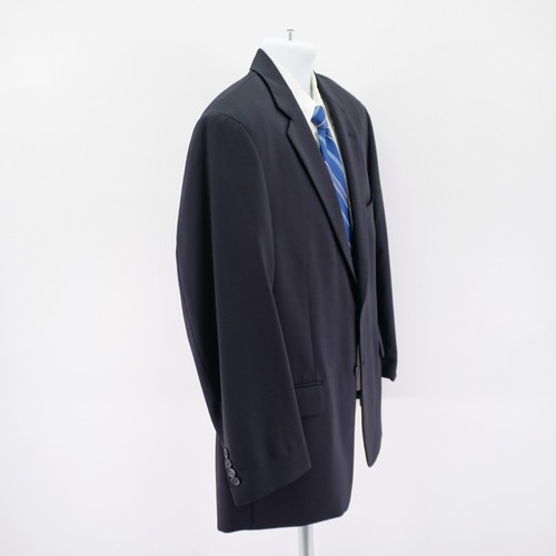 Pronto Uomo Worsted Wool Black 2 Piece Suit 44R 37 / 26.5 Mid Rise Pleated Cuff - Picture 12 of 18