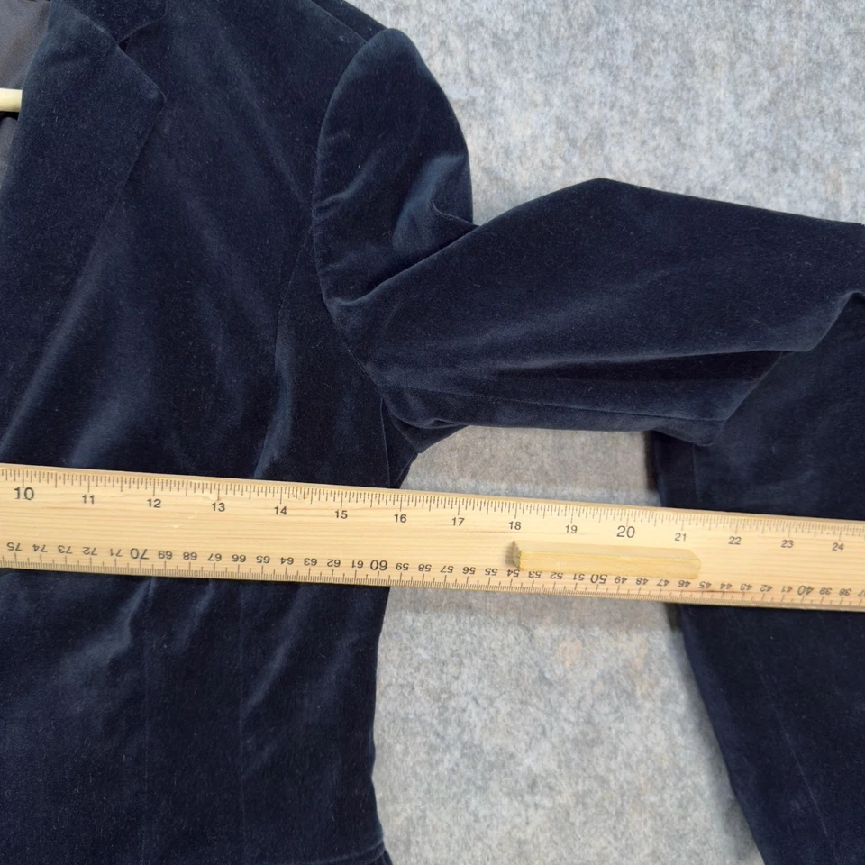 Chaqueta Blazer Boden Mujer UK 8 Azul Oscuro Mezcla Algodón Bolsillos Botones Clásica Foto 2 de 4