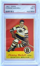 1957-58 Topps Fleming MacKell PSA 7 #16 Vintage Boston Bruins