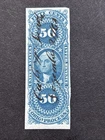 55553 US USA Revenue STAMP SCOTT R60a 50c Imperf  Used SP* Rare Fresh