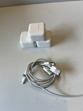 LOT OF 10 GENUINE Apple iPhone iPad iPod 12W USB Power Adapter A2167  3ft USB
